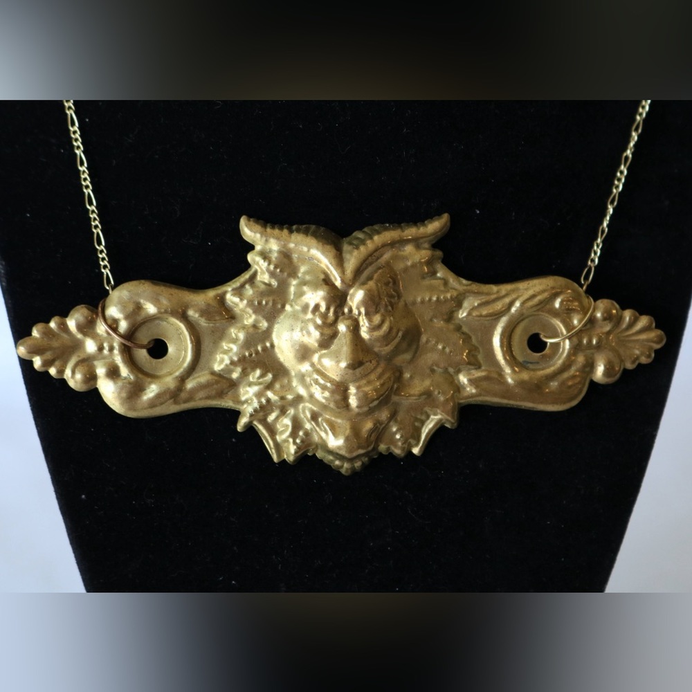 Vintage Door Face Plate Necklace - Picture 3 of 4